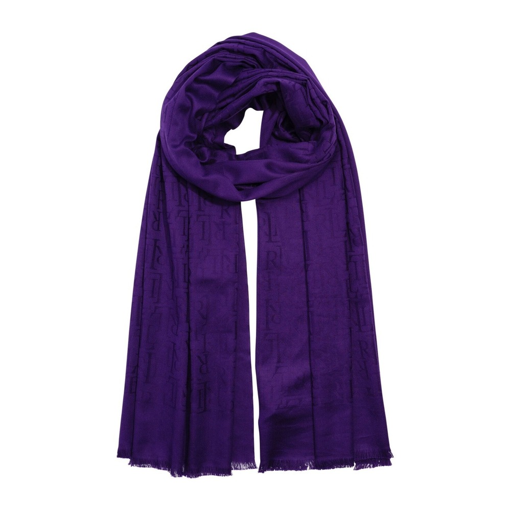 Lauren Ralph‎ Lauren Women's Logo Jacquard Scarf Purple Agate